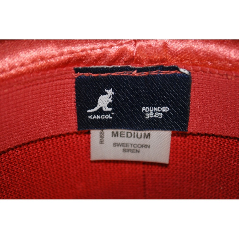 Kangol Cloche Hat Wide Brim Soft Red Women's size Medium Sweet Corn-Siren - Picture 4 of 5